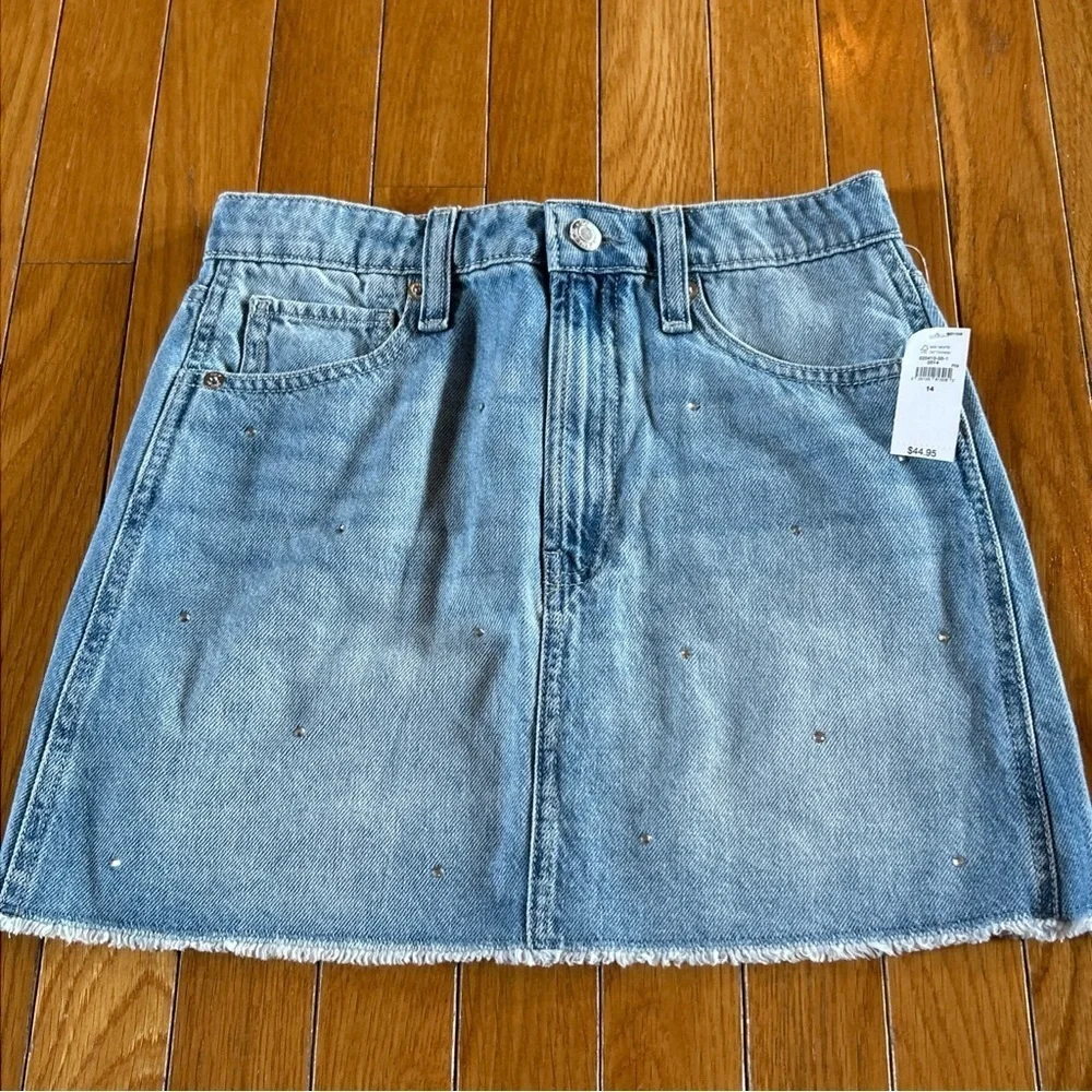 New NWT 4 Piece Gap Kids Sweater Boho Blouse Denim Rhinestone Skirt Sz 14-16 XXL